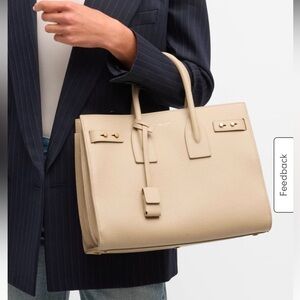 NWT - Saint Laurent "Sac De Jour" top handle bag in grained leather